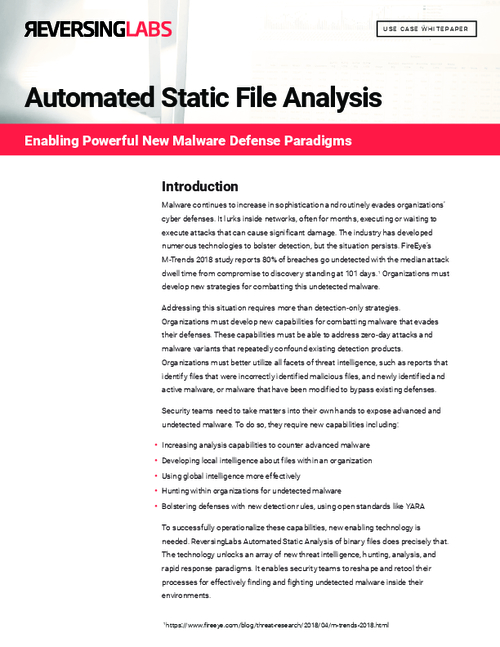 Optimize Your Sandbox Environment and Detection Process with Automated Static Analysis