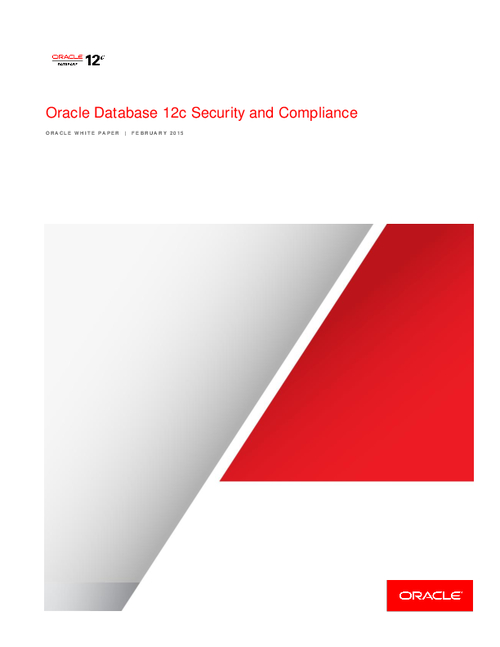 Oracle Database 12c Security and Compliance