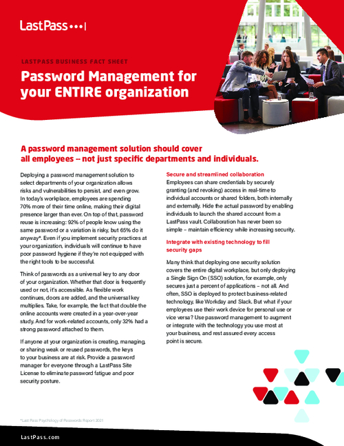 Best Practices for Password Management for Your ENTIRE Organization