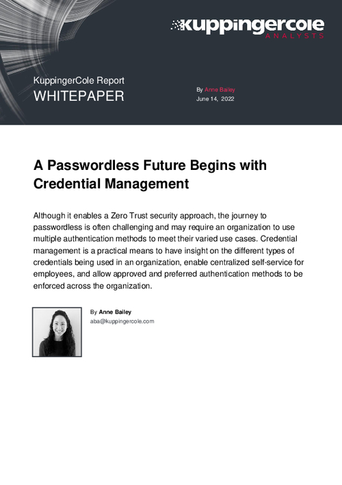 A Passwordless Future Begins with Credential Management