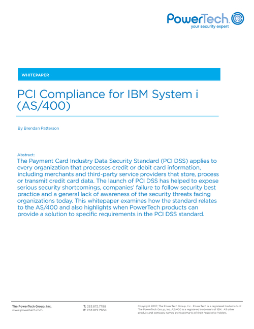 PCI Compliance for IBM System i (AS/400)
