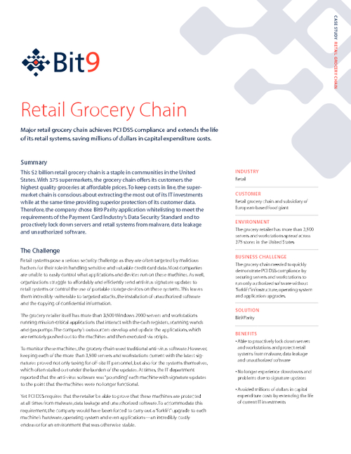 PCI Compliance Realized; Grocery Chain Saves Millions