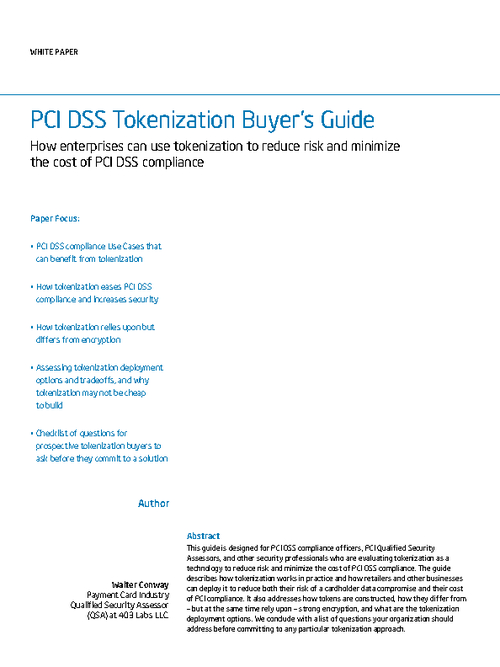 PCI DSS Tokenization Buyer's Guide