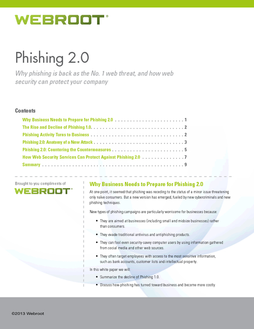 Phishing 2.0 -  How Web Security Can Protect Your Company