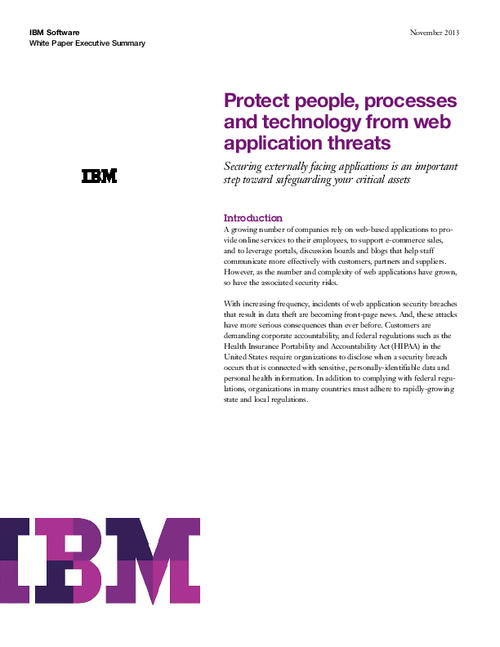 Protect People, Processes and Technology From Web Application Threats