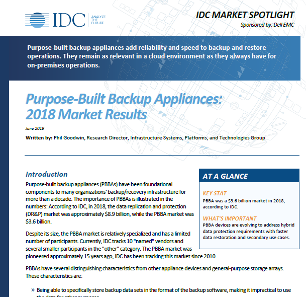 Purpose-Built Backup Appliances: Market Results