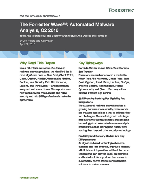 Top 11 Automated Malware Analysis Providers Ranked by Forrester