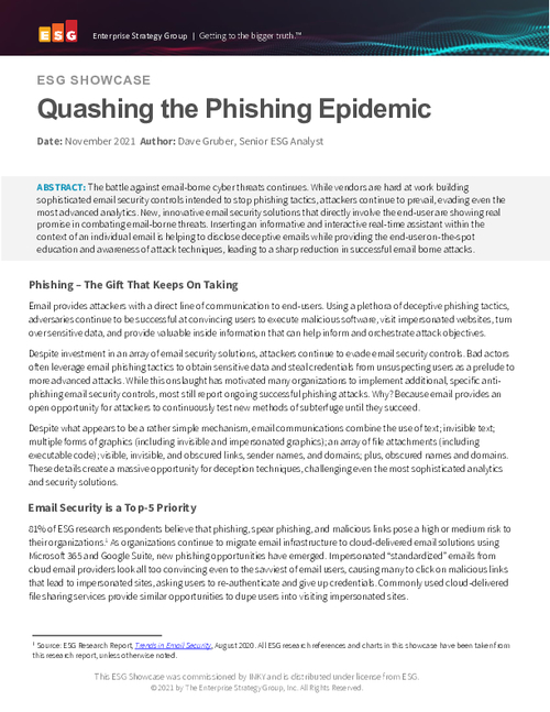 Quashing The Phishing Epidemic