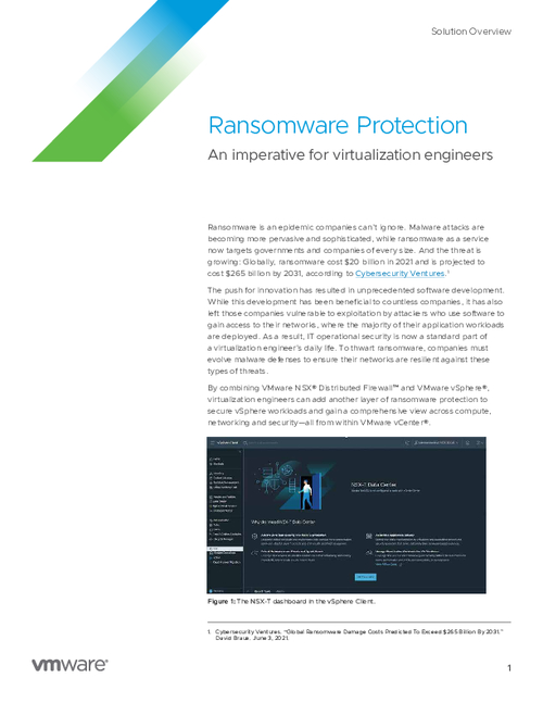 Ransomware Protection: An Imperative for Virtualization Engineers