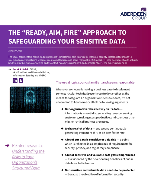 The Ready...AIM...Fire Approach to Safeguarding Your Sensitive Data