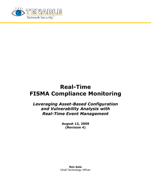 Real-Time FISMA Compliance Monitoring