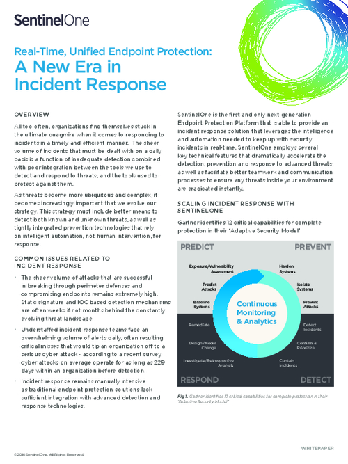 Real-Time, Unified Endpoint Protection: A New Era in Incident Response