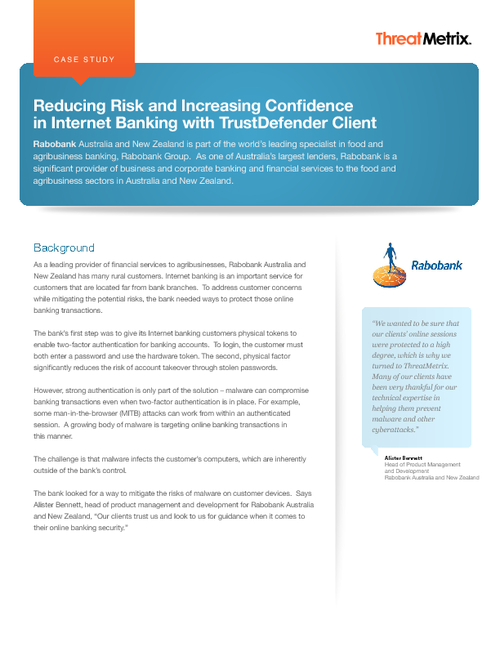 Reduce Risk and Increase Confidence in Internet Banking