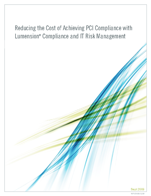 Reducing the Cost of Achieving PCI Compliance