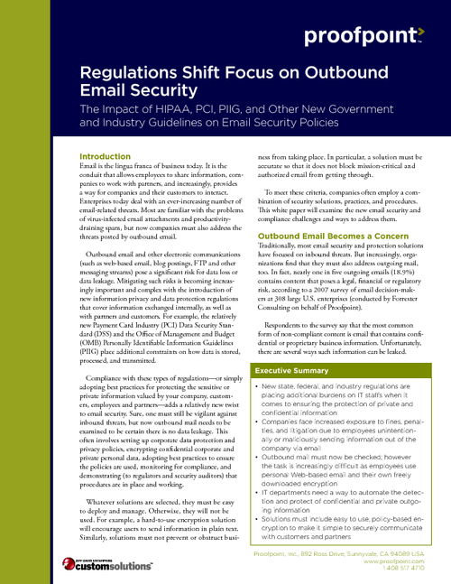 Regulations Shift Focus on Outbound Email Security