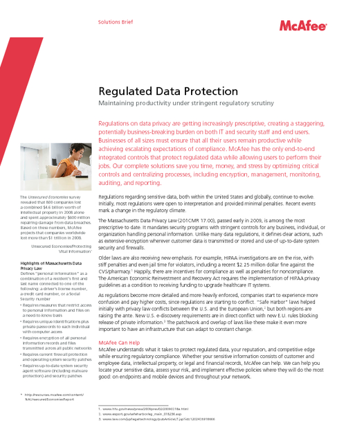 Regulatory Scrutiny: Protecting Sensitive Data