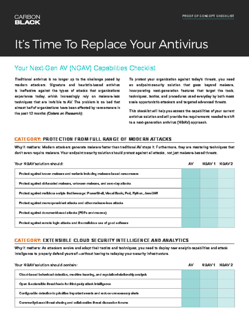 Replace Your Antivirus (AV) Checklist: It's Time to Replace Your Antivirus