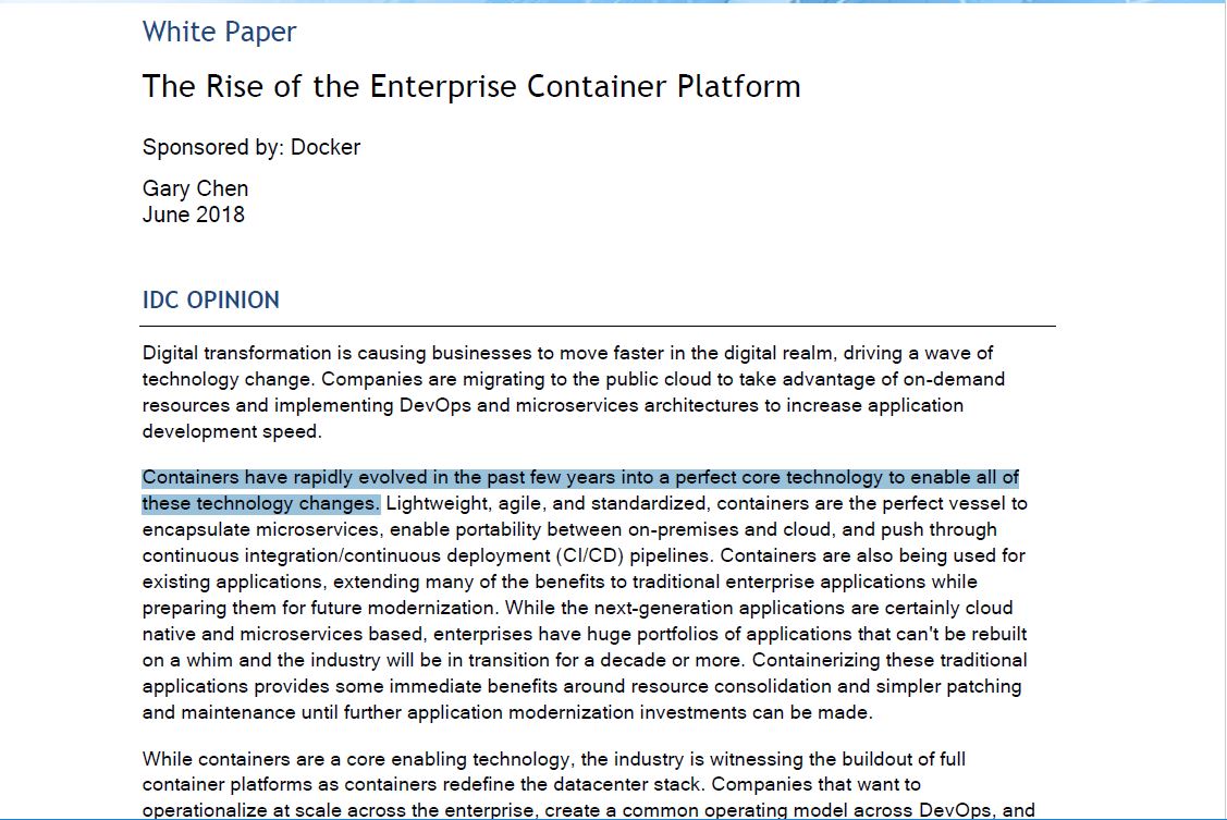 The Rise of the Enterprise Container Platform