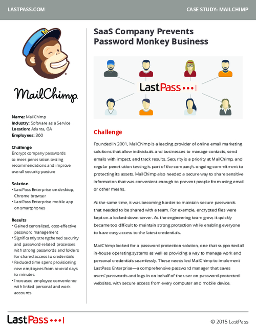 SaaS Company Prevents Password Monkey Business