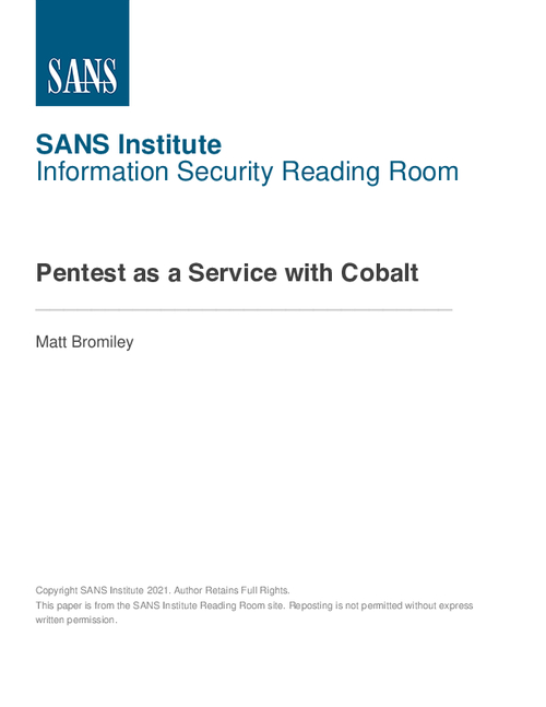 SANS an Interactive Pentesting Experience