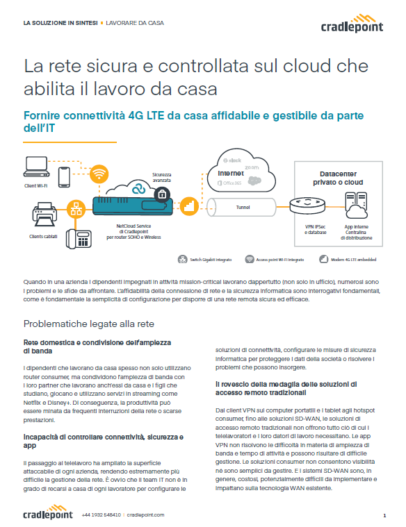 Secure, Cloud-Controlled Network to Enable Work From Home (Italian Version)
