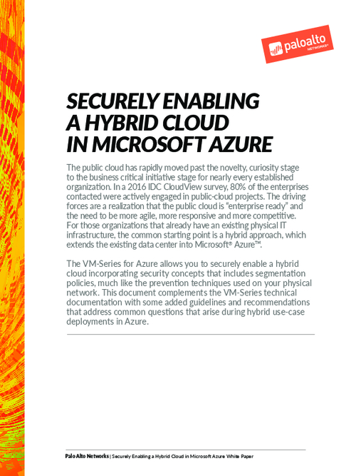 Securely Enabling a Hybrid Cloud in Microsoft Azure