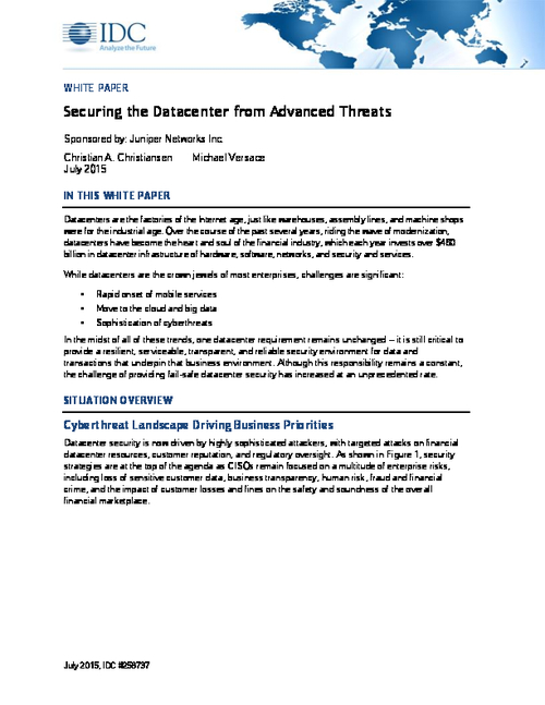 Securing the Datacenter from Advanced Threats