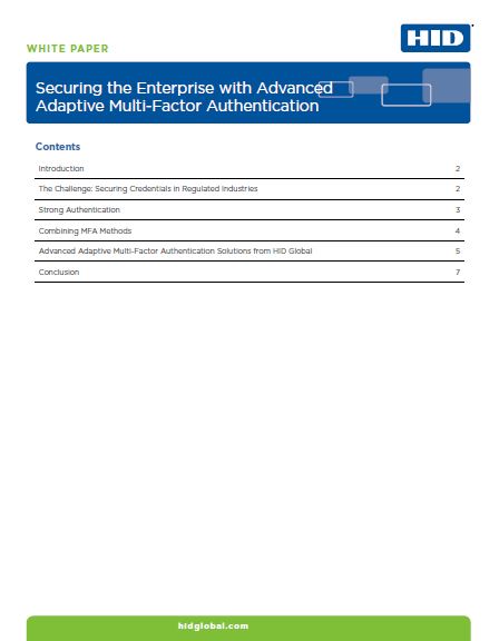 Securing the Enterprise with Advanced Adaptive Multi-Factor Authentication