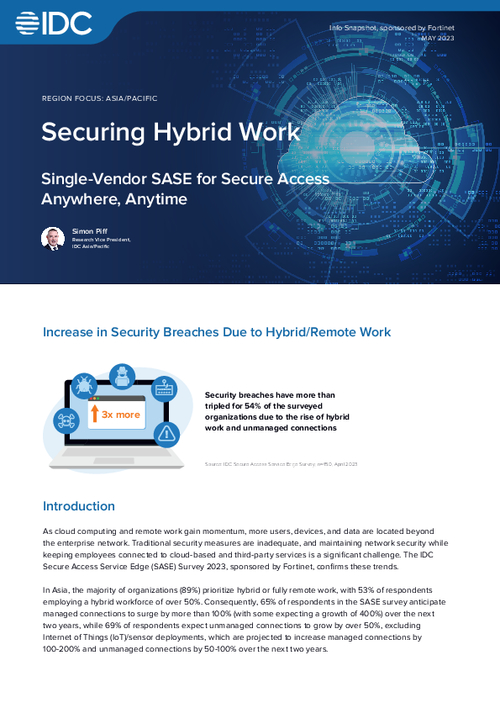 Securing Hybrid Work: Single-Vendor SASE for Secure Access Anywhere, Anytime