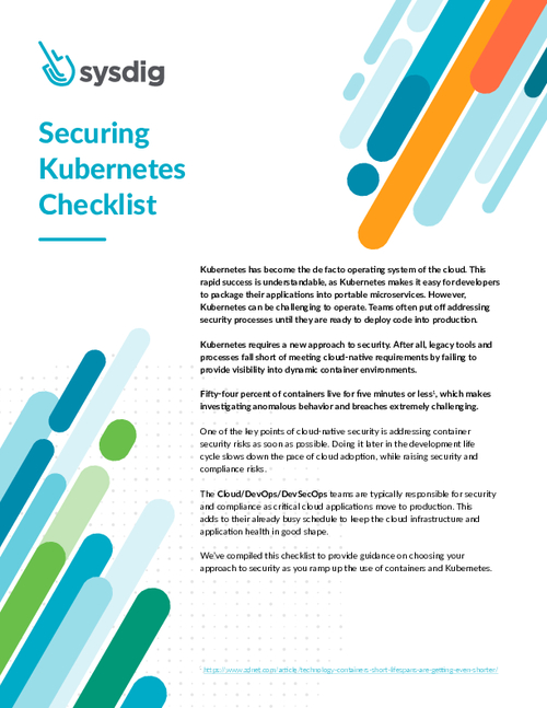 Securing Kubernetes Checklist