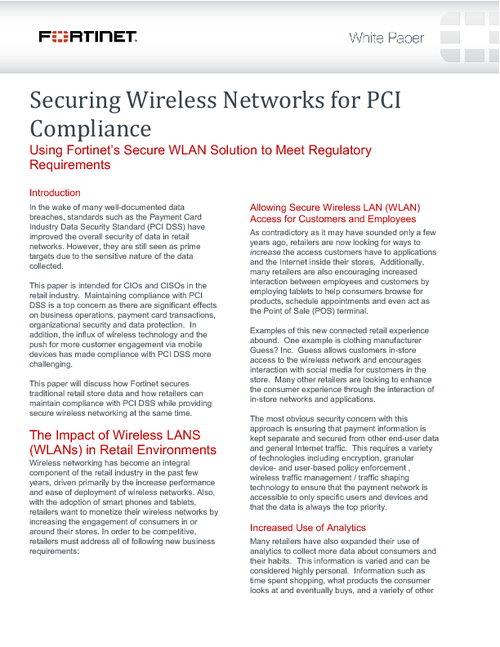 Securing Wireless Networks for PCI Compliance