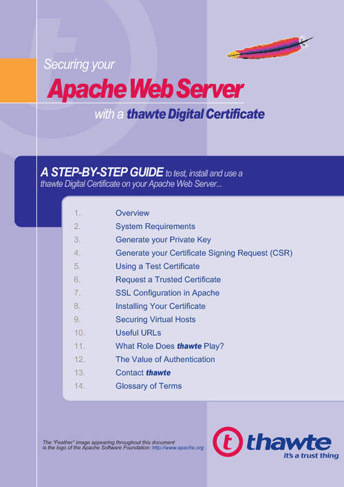 Securing Your Apache Web Server With a thawte Digital Certificate