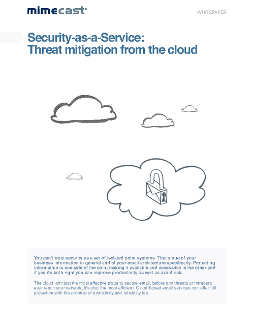 Security as a Service: Threat Migration from the Cloud