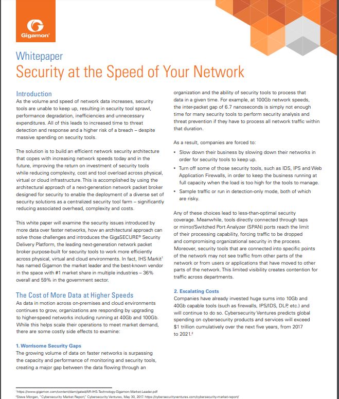 Security at the Speed of Your Network
