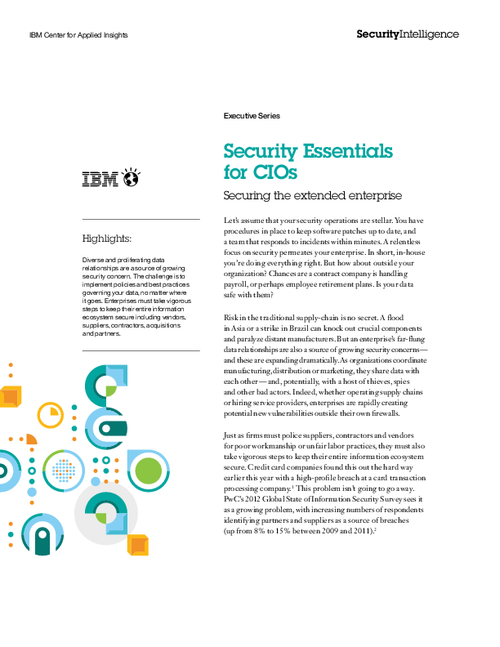 Security Essentials for CIOs: Securing the Extended Enterprise