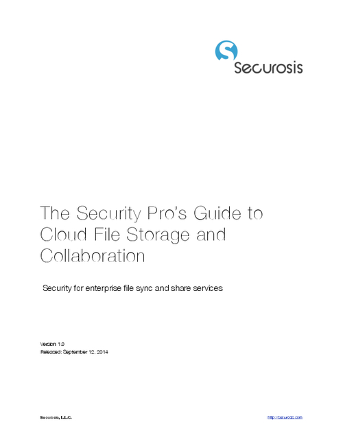 The Security Pro's Guide to Cloud File Storage and Collaboration