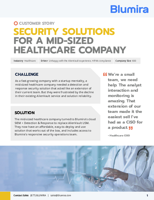 Security Solutions for a Mid-Sized Healthcare Company