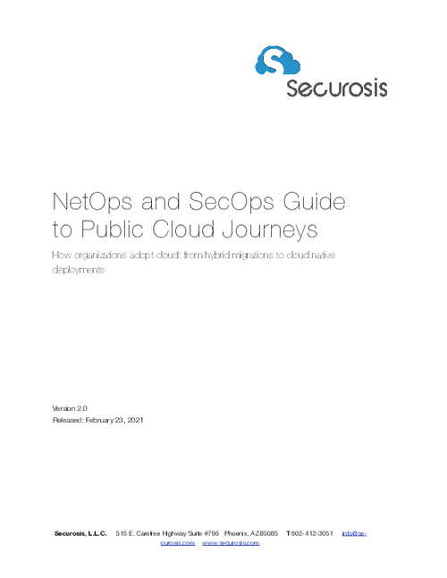 Securosis Report: Network Operations and Security Professionals' Guide to Managing Public Cloud Journeys