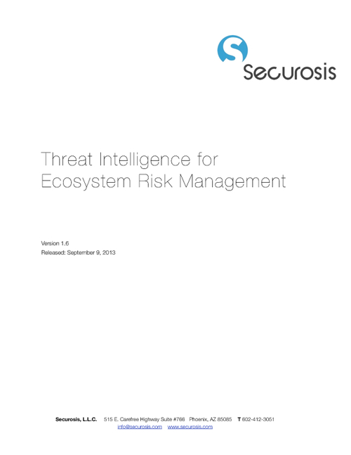 Securosis Report: Threat Intelligence for Ecosystem Risk Management