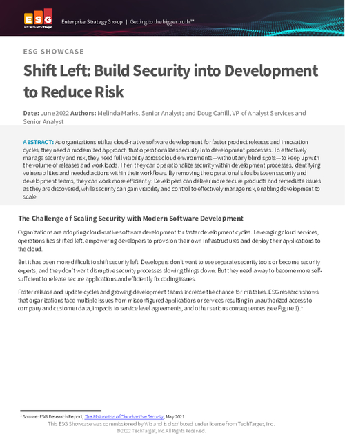 Shift Left: Build Security into Development to Reduce Risk