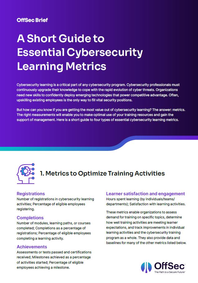 A Short Guide to Essential Cybersecurity Learning Metrics