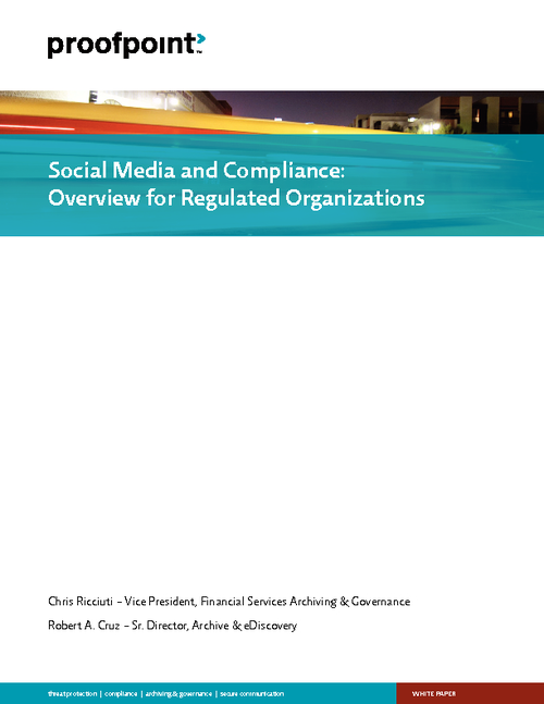 Social Media and Compliance: Overview for Regulated Organizations