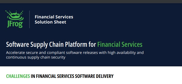 Software Supply Chain Platform for Financial Services