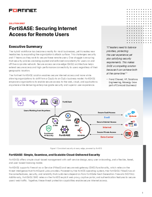 Solution Brief – Securing Internet Access for Remote Users