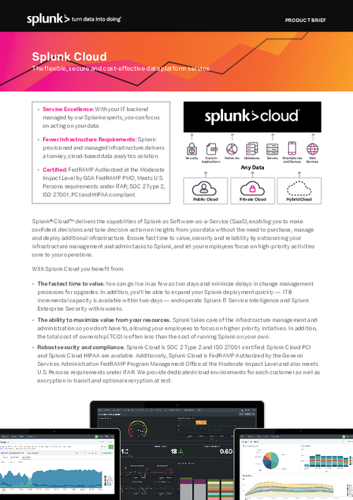 Splunk Cloud Product Brief