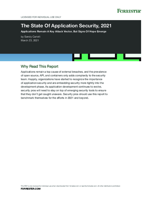 Forrester: The State Of Application Security In 2021