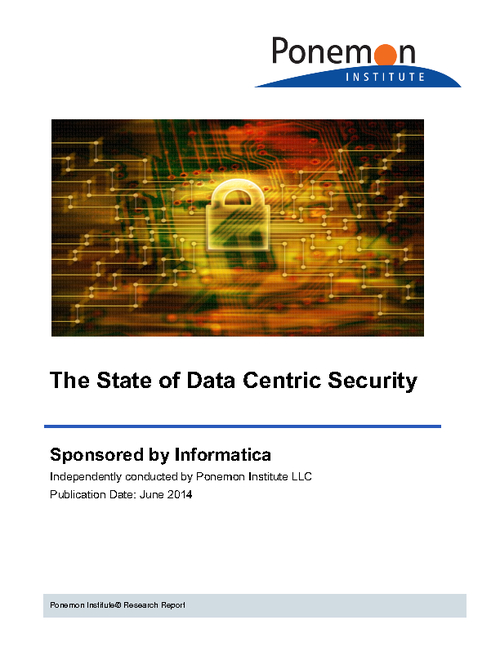 Ponemon Institute Survey Report: Top Enterprise Threats to Data Security