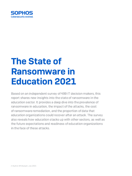 The State of Ransomware in Education 2021