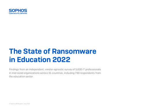 The State of Ransomware in Education 2022