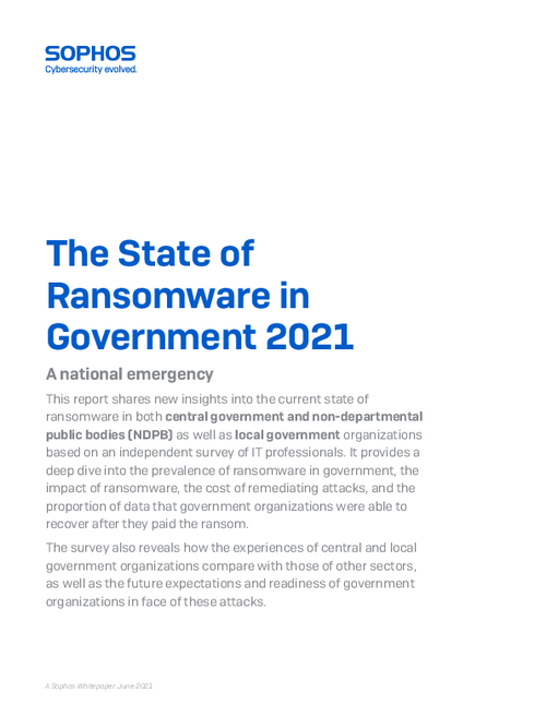 The State of Ransomware in Government 2021